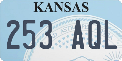 KS license plate 253AQL