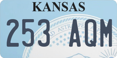 KS license plate 253AQM