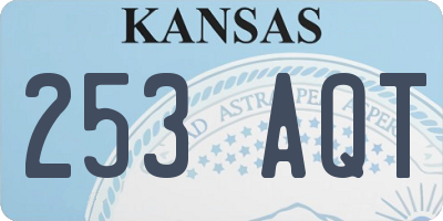 KS license plate 253AQT
