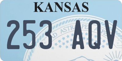 KS license plate 253AQV