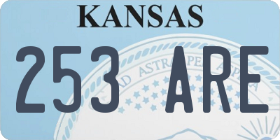 KS license plate 253ARE