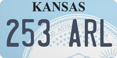 KS license plate 253ARL