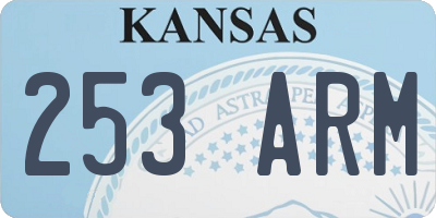 KS license plate 253ARM