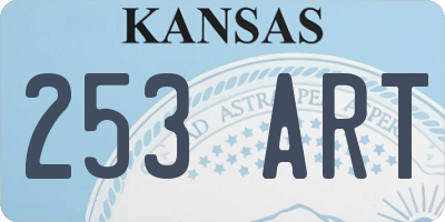 KS license plate 253ART