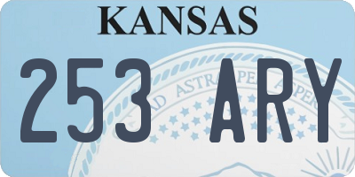 KS license plate 253ARY