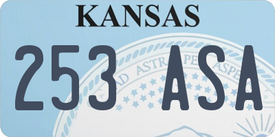 KS license plate 253ASA