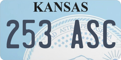 KS license plate 253ASC