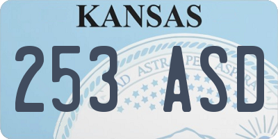 KS license plate 253ASD