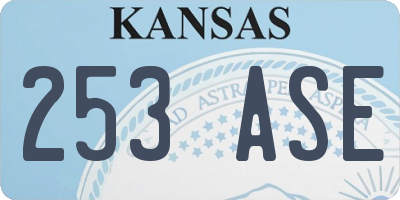 KS license plate 253ASE