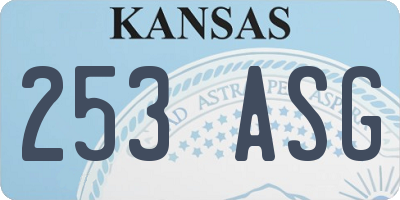 KS license plate 253ASG