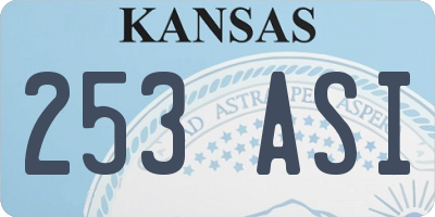 KS license plate 253ASI