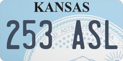 KS license plate 253ASL