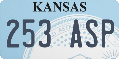 KS license plate 253ASP