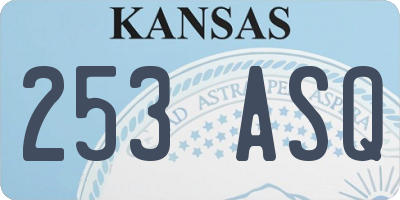 KS license plate 253ASQ