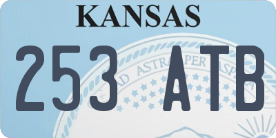 KS license plate 253ATB