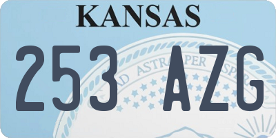 KS license plate 253AZG