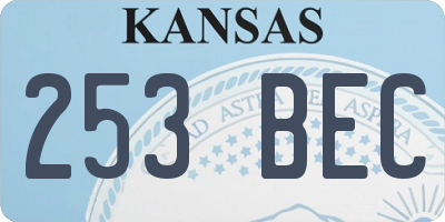 KS license plate 253BEC