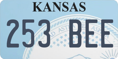 KS license plate 253BEE