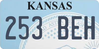 KS license plate 253BEH