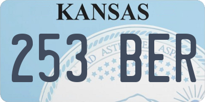 KS license plate 253BER