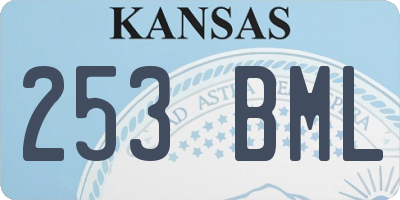 KS license plate 253BML