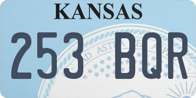 KS license plate 253BQR