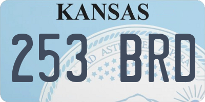 KS license plate 253BRD