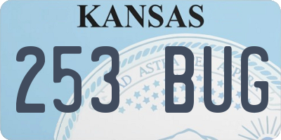 KS license plate 253BUG