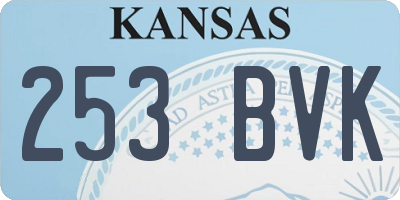 KS license plate 253BVK