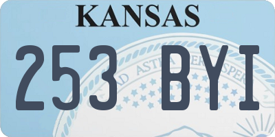 KS license plate 253BYI