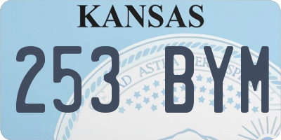 KS license plate 253BYM