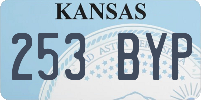 KS license plate 253BYP