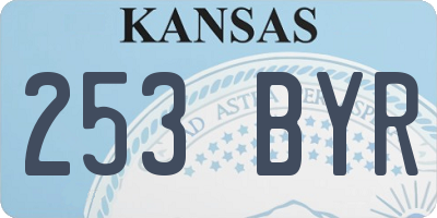 KS license plate 253BYR