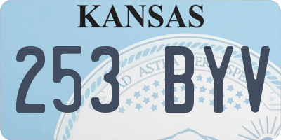 KS license plate 253BYV