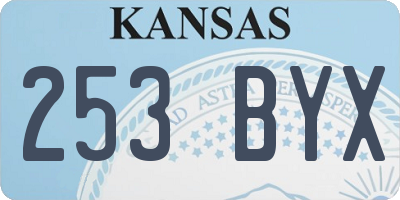KS license plate 253BYX
