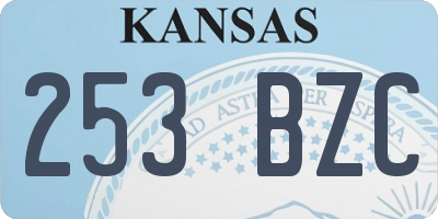 KS license plate 253BZC