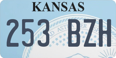 KS license plate 253BZH