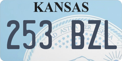 KS license plate 253BZL