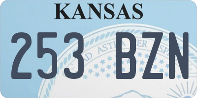 KS license plate 253BZN