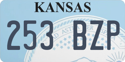 KS license plate 253BZP