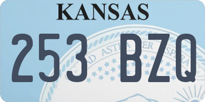 KS license plate 253BZQ
