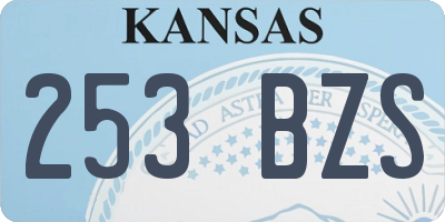 KS license plate 253BZS