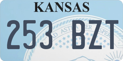 KS license plate 253BZT
