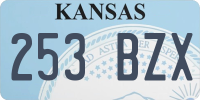 KS license plate 253BZX
