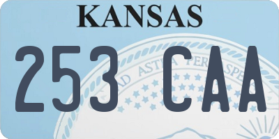 KS license plate 253CAA