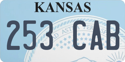 KS license plate 253CAB