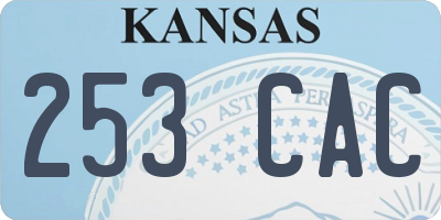 KS license plate 253CAC