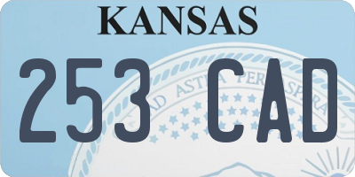 KS license plate 253CAD