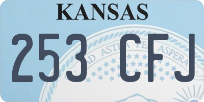 KS license plate 253CFJ