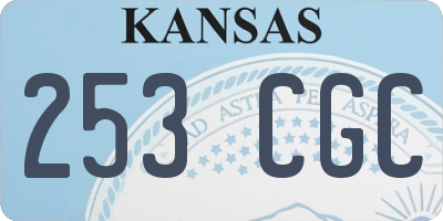 KS license plate 253CGC